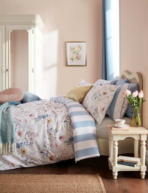 Laura Ashley Pure Cotton Alford Meadow Bedding Set Blue Mix