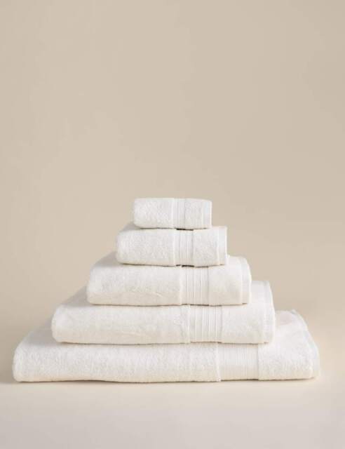 M&S Egyptian Cotton Towel Ivory