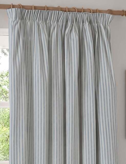 YARD Hebden Blackout Pencil Pleat Curtains Blue Mix