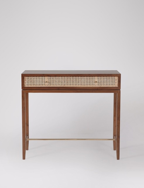 Swoon Raphia Acacia Wood Console Table Brown