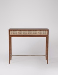 Swoon Raphia Acacia Wood Console Table Brown