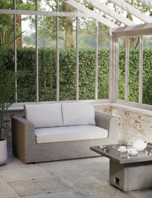 M&S Marlow Rattan Effect Garden Sofa - Grey, Grey