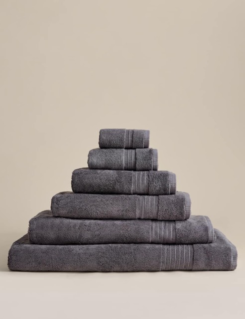 M&S Egyptian Cotton Towel Charcoal