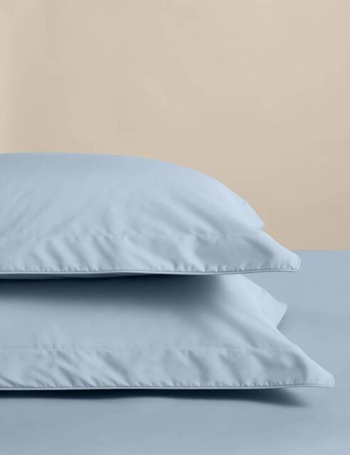 M&S 2 Pack Egyptian Cotton Oxford Pillowcases Dusty Blue