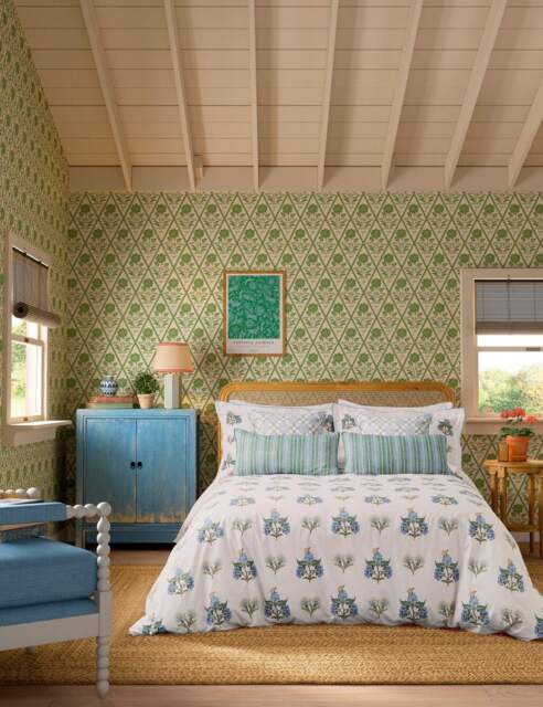 Joules Pure Cotton Chintz Floral Bedding Set Blue Mix