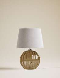 M&S Glass Table Lamp Brown
