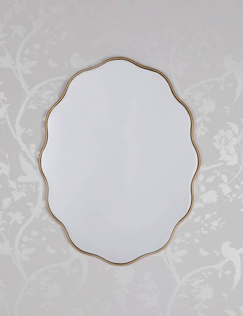 Laura Ashley Medora Oval Wall Mirror Gold