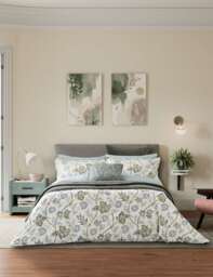 Bedeck of Belfast Velvet Reya Emira Quilted Throw Olive