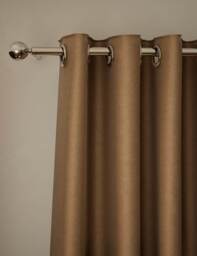 M&S Velvet Eyelet Ultra Thermal Curtains Bronze