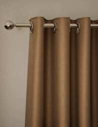 M&S Velvet Eyelet Ultra Thermal Curtains Bronze