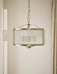 M&S Monroe Pendant Light Antique Brass