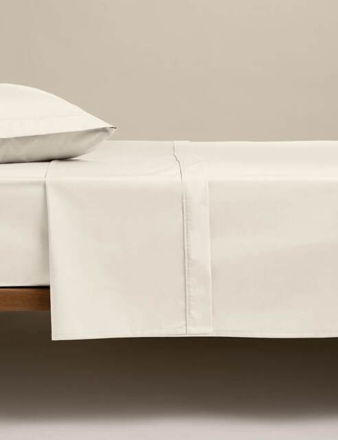 M&S Egyptian Cotton 230 Thread Count Flat Sheet Cream