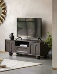 Gallery Direct Arc Mango Wood TV Unit Brown