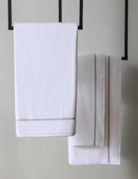 M&S X Kelly Hoppen Beretta Stitch Towel Taupe Mix