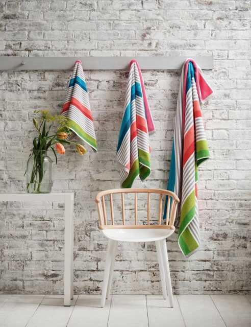 Designers Guild Pure Cotton Striped Towel Multi