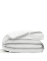 M&S Cotton Blend Non Iron Duvet Cover - SGL - White, White