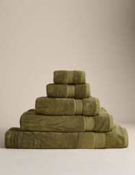 M&S Super Soft Pure Cotton Towel Olive