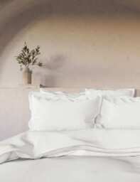 M&S X Fired Earth 2 Pack Washed Cotton Oxford Pillowcases - Apres Ski, Garden Folly,Apres Ski,Hesper,Camella,Charcoal,Storm,Under The Waves,Weald Green,Dover Cliffs,Malm,Dusty Cedar