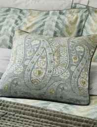 Bedeck of Belfast Reya / Emira Pure Cotton Paisley Cushion Blue Mix