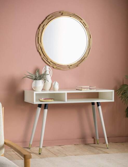 Gallery Direct Cristo Large Round Wall Mirror Gold