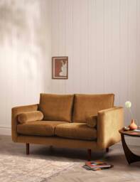 BARKER AND STONEHOUSE Moore Chenille Medium 2 Seater Sofa Yellow