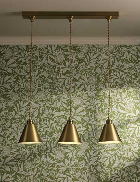 Joules Home Lighting Wollaton Metal 3 Light Bar Pendant Light Antique Brass