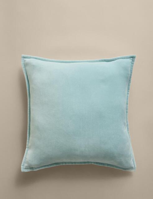 M&S Pure Cotton Velvet Cushion Cover Aqua