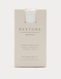 Apothecary Set of 2 Restore Candle Refills White