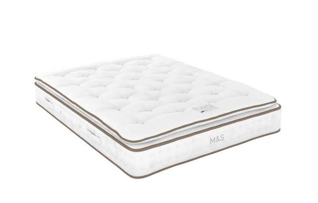 M&S 1000 British Wool Pocket Spring Medium Firm Pillowtop Mattress White