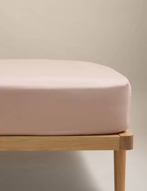 M&S Stay Cool Lyocell Rich Deep Fitted Sheet Blush Pink