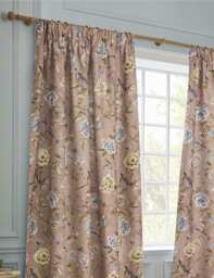 Sanderson Porcelain Garden Chenille Curtains Pink Mix