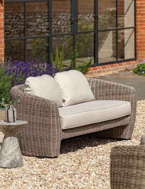 Gallery Direct Positano Two Seater Outdoor Sofa Natural
