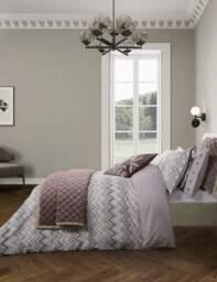Bedeck of Belfast Cotton Blend Claudia Bedding Set Pink Mix
