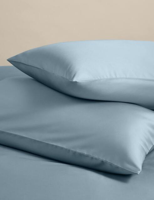 M&S 2 Pack Egyptian Cotton 400 Thread Count Silky Pillowcases Dusty Blue