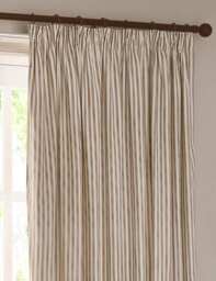 YARD Hebden Pure Cotton Striped Curtains Natural Mix