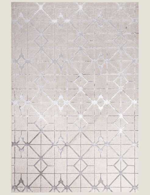 Asiatic Aurora Lattice Rug Silver