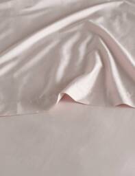 Bedfolk Pure Cotton 300 Thread Count Flat Sheet Soft Pink
