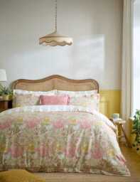 William Morris At Home Pure Cotton Sateen Compton Bedding Set Pink Mix