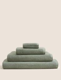 M&S Pure Cotton Quick Dry Towel - BATH - Sage, Sage