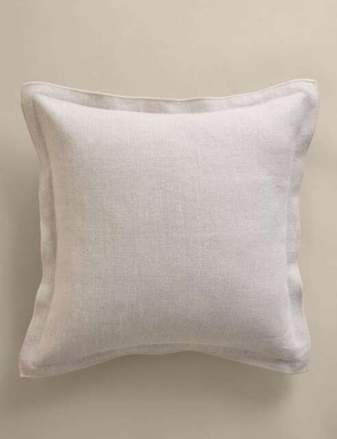 M&S Pure Linen Cushion Ecru