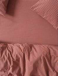 Piglet In Bed Washed Cotton Gingham Fitted Sheet Pink Mix