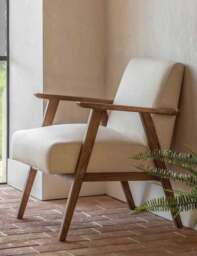Gallery Direct Neyland Armchair in Linen Beige Mix