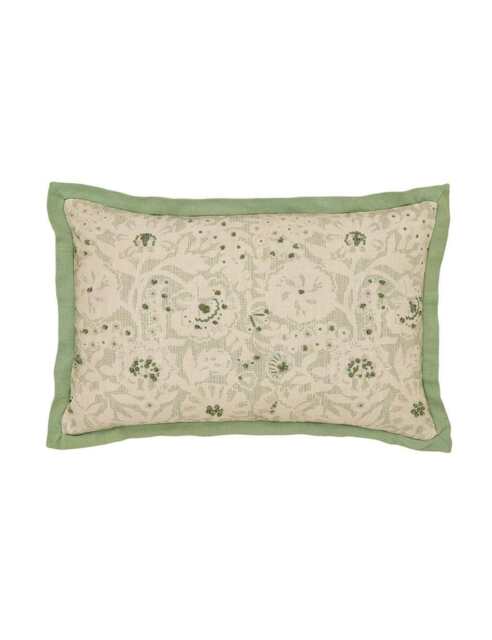 Joules Provence Tapestry Square Cushion Green Mix