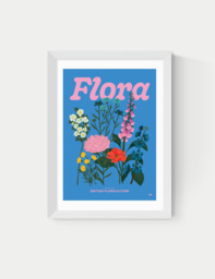East End Prints Flora Framed Art White