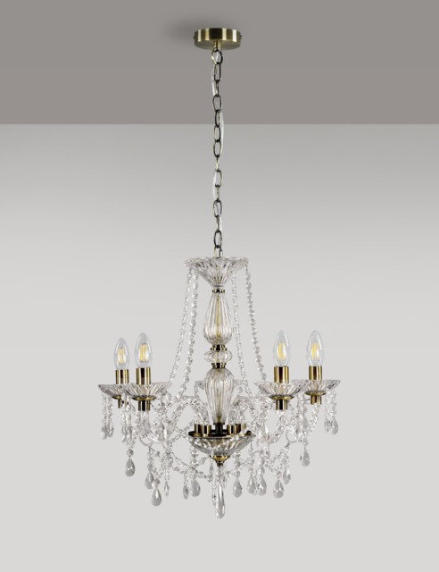 M&S Henriette Chandelier - Clear, Clear