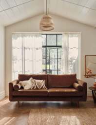 BARKER AND STONEHOUSE Moore Chenille Large 3 Seater Sofa Brown