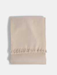 M&S Soft Textured Throw Neutral