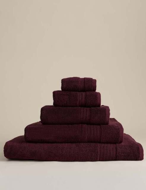 M&S Egyptian Cotton Towel Plum
