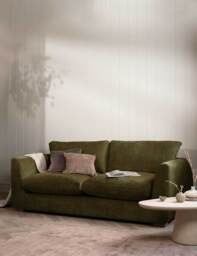 BARKER AND STONEHOUSE Palmer Textured Chenille 2 Seater Sofa Green