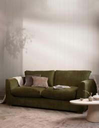 BARKER AND STONEHOUSE Palmer Textured Chenille 2 Seater Sofa Green
